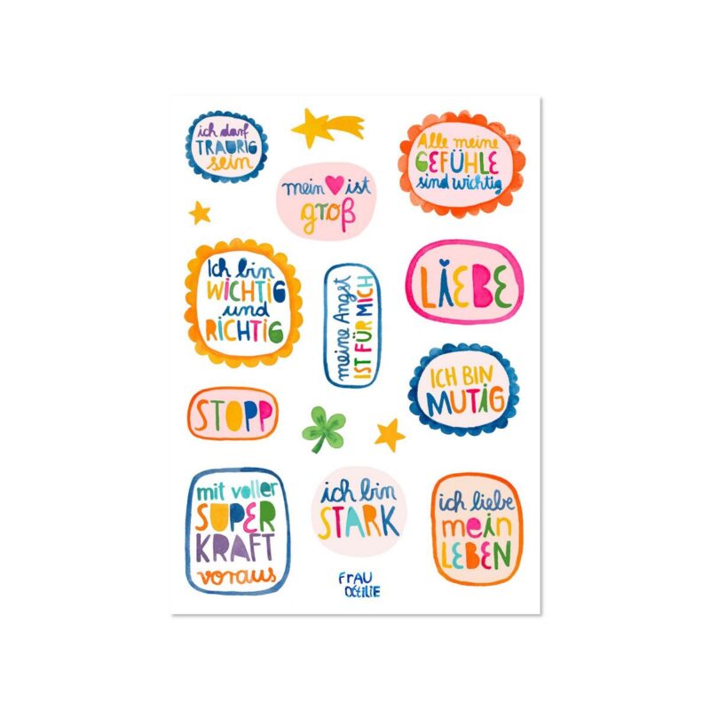 Spülmaschinenfeste Sticker *Affirmationen* – Bild 2