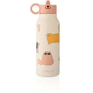 Liewood - Falk Water Bottle 350ml (Cats and Dogs / Sandy)