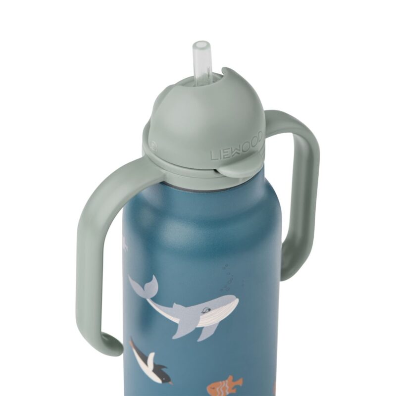 Edelstahlflasche mit Griffen "Kimmie Bottle 250 ml" - Arctic Sea / Ocean View – Bild 3