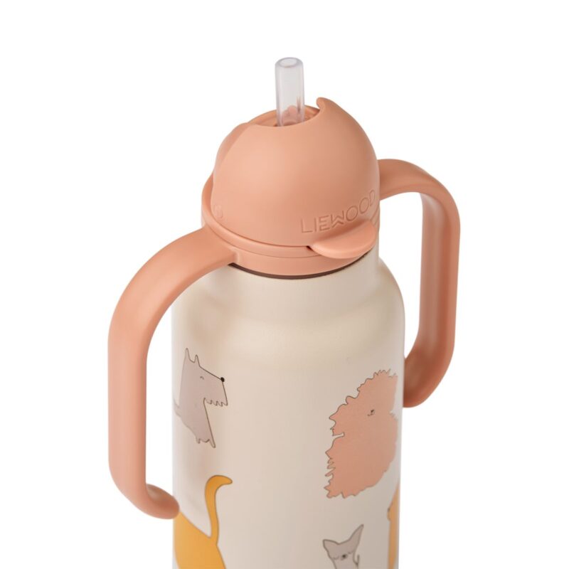 Edelstahlflasche mit Griffen "Kimmie Bottle 250 ml" - Cats and Dogs / Sandy – Bild 2