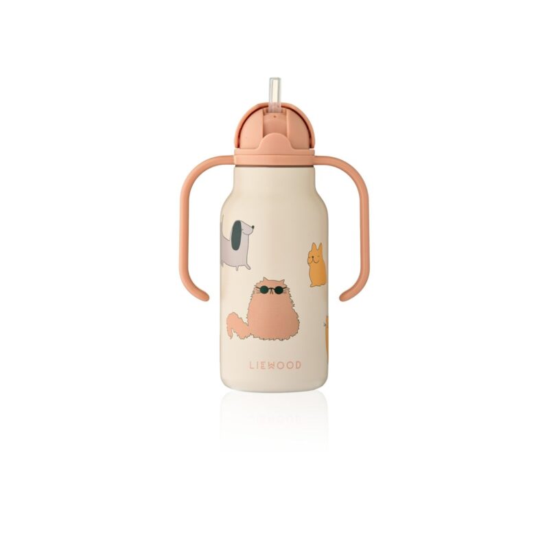 Edelstahlflasche mit Griffen "Kimmie Bottle 250 ml" - Cats and Dogs / Sandy – Bild 3