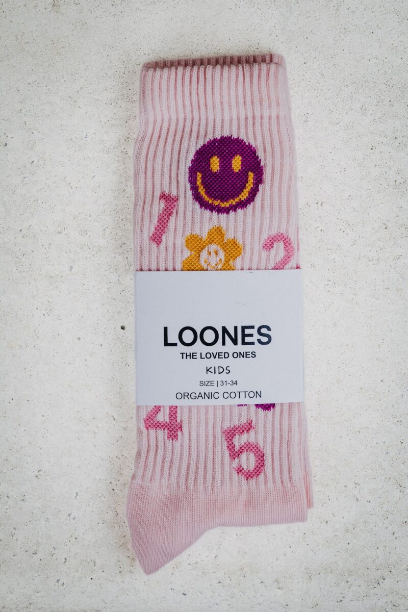 Socken Schulkind Einschulung "THE 1-2-3" dusty rosé Größe 31-34 – Bild 4