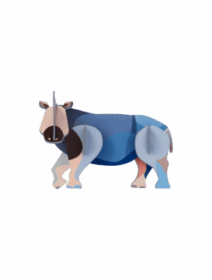 Studio ROOF - Wild Animals - Rhino
