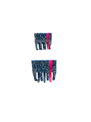 vonrike - HAARKLAMMER POOLPARTY - KLEIN / BLAU mit Neon Pink