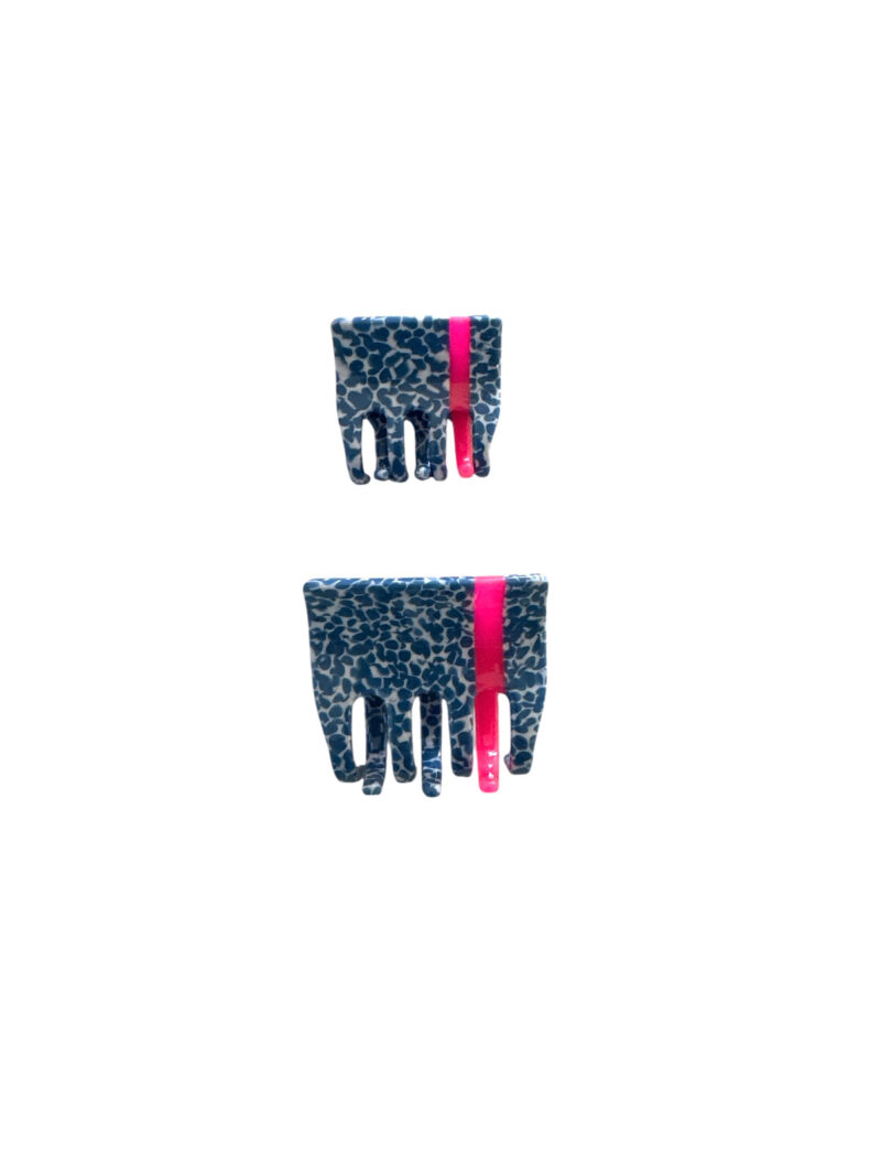 vonrike - HAARKLAMMER POOLPARTY - KLEIN / BLAU mit Neon Pink