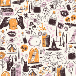 Art Gallery Fabrics - Ghostly & Haunted - Witching Hour Moon