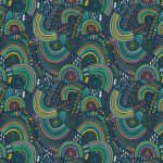 Art Gallery Fabrics - Stormy Rainbows in Flannel
