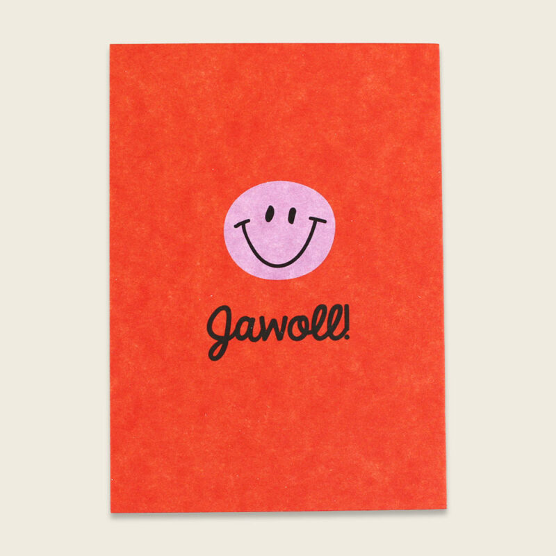 Ava&Yves - Postkarte “Jawoll” - rot