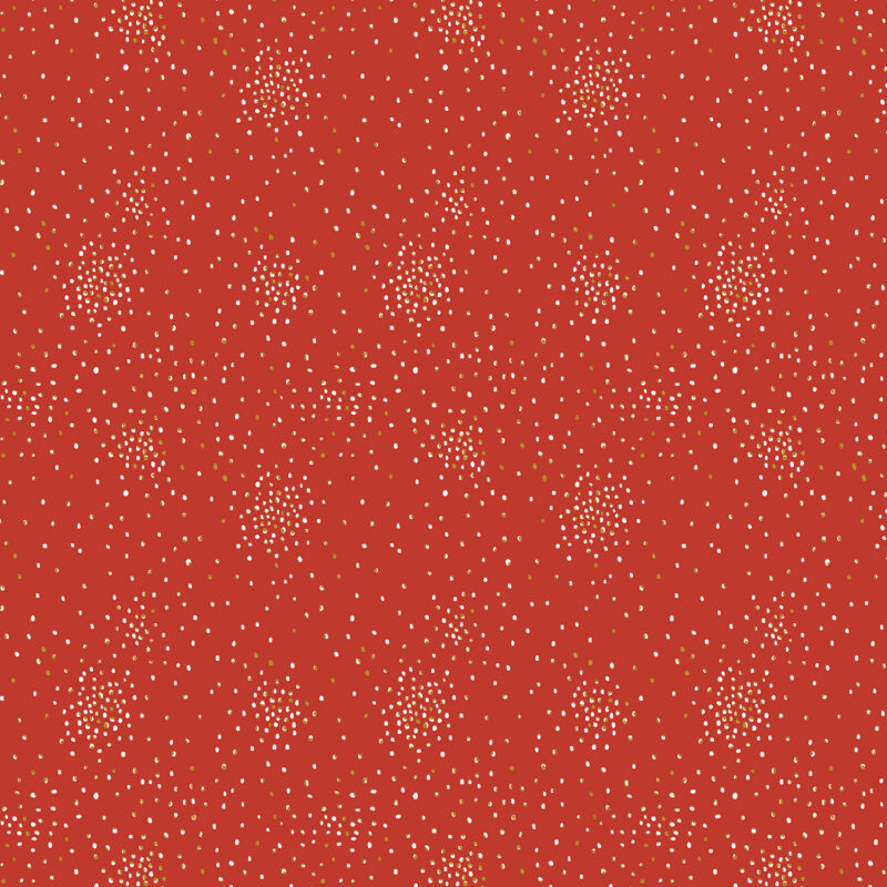 Cotton&Steel Fabrics - Basics - Clusters - Ruby Metallic
