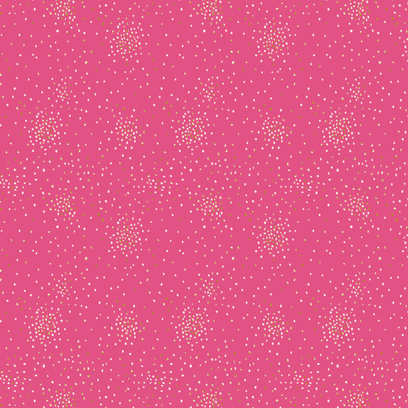 Cotton&Steel Fabrics - Basics - Clusters - Strawberry Metallic
