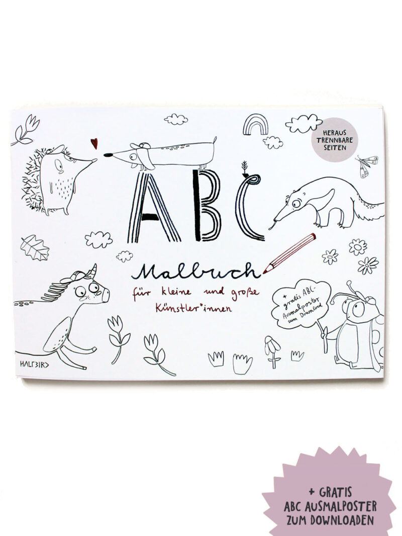 halfbird - ABC Malbuch mit heraustrennbaren Seiten