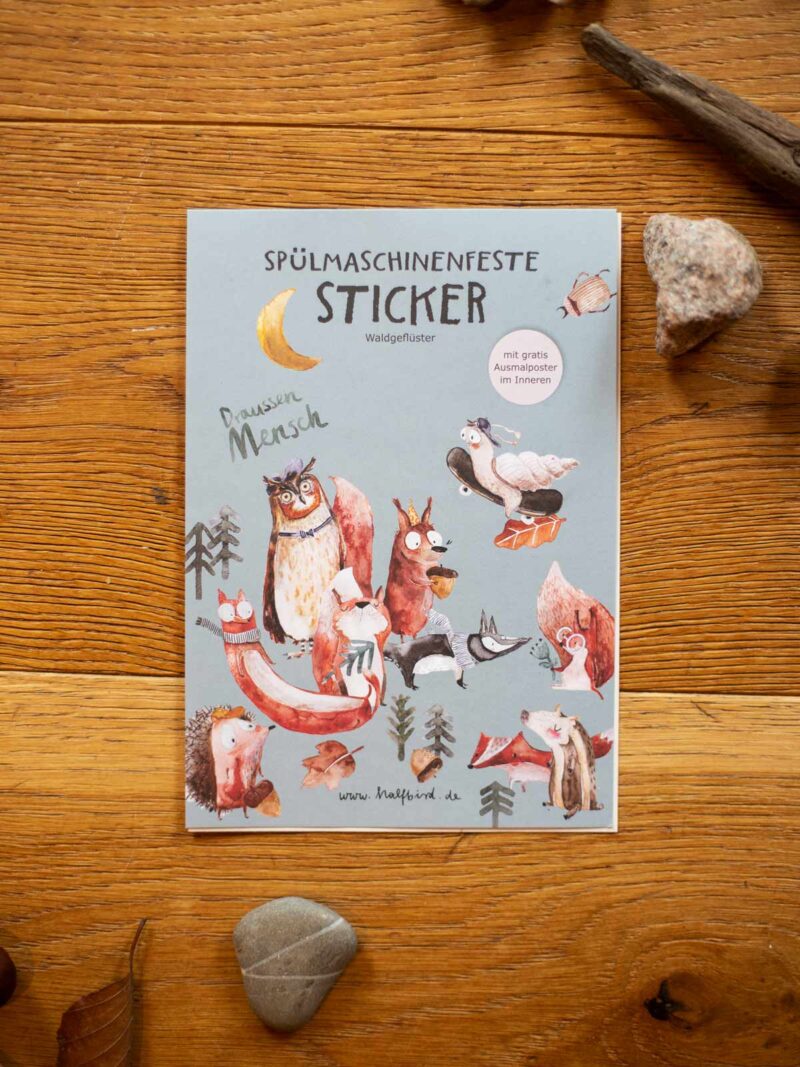 Spülmaschinenfeste Sticker "Waldgeflüster" – Bild 4
