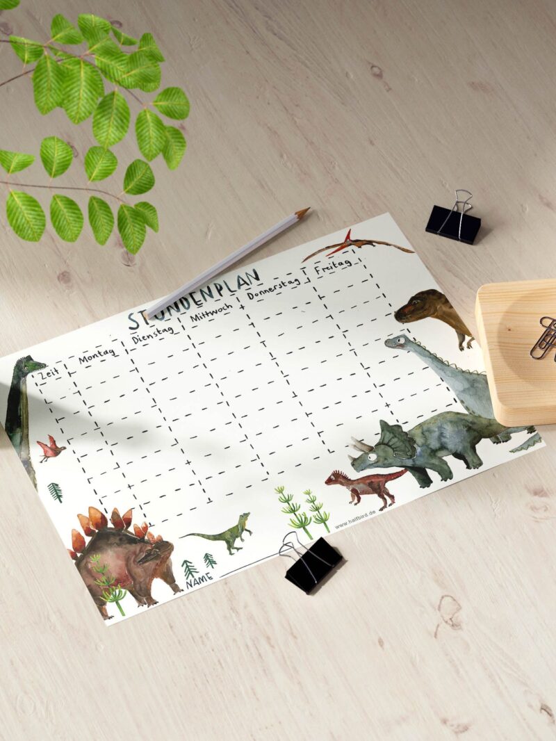 Stundenplan Dinosaurier DIN A4 – Bild 2
