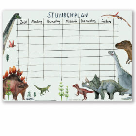 halfbird - Stundenplan Dinosaurier DIN A4