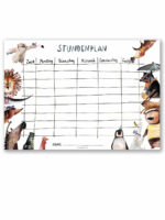 halfbird - Stundenplan Tiere DIN A4