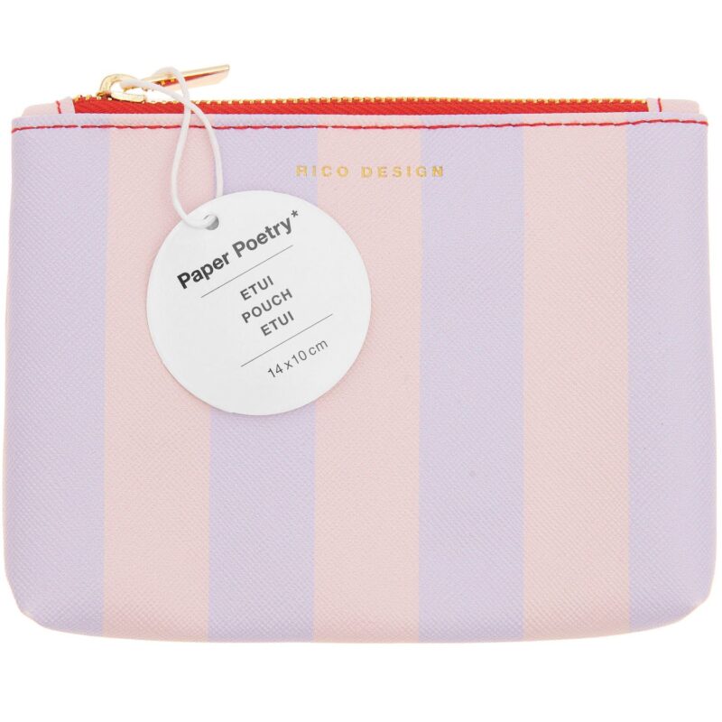 Etui Streifen - rosa/flieder – Bild 2