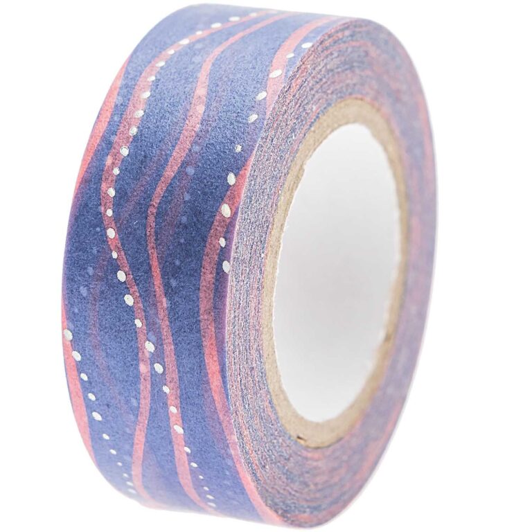 rico design - TAPE WELLEN BLAU/ROSA