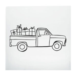 Bügelbild "Auto mit Geschenken"