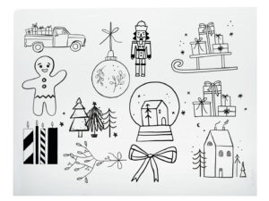 Bügelbilder Set "Coming home for christmas" - 12 Motive