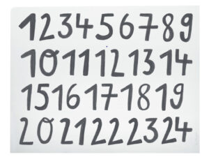 Bügelbilder Set "Gretas Schwester Zahlen s/w" - 24 Motive