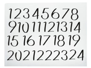 Bügelbilder Set "Coming home for christmas Zahlen"