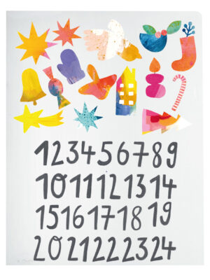 Bügelbilder Set "Frau Ottilie X-Mas + Zahlen" - 15 Motive