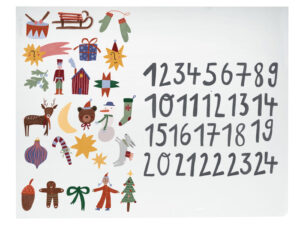 Bügelbilder Set "Gretas Schwester X-Mas + Zahlen s/w" - 48 Motive