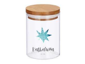 Keksdose/ Weihnachtsgebäckdose "Stern blau"