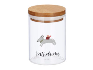 Keksdose/ Weihnachtsgebäckdose "Hase mit Geschenken"