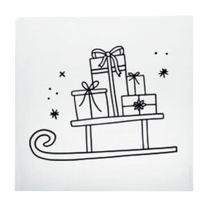 Bügelbild "Schlitten mit Geschenken"