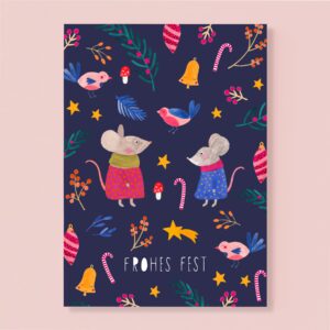 Frau Ottilie - Weihnachtskarte *Weihnachtsmäuse*