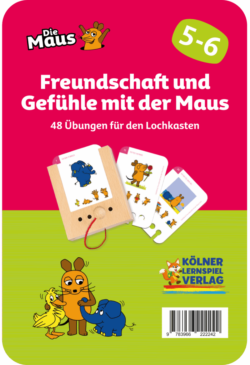 Kölner Lernspieverlag - Spiel Lochkasten (Freundschaft und Gefühle mit der Maus 5-6)