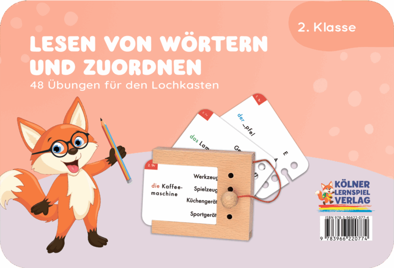 Kölner Lernspieverlag - Spiel Lochkasten (Lesen von Wörtern und Zuordnen)