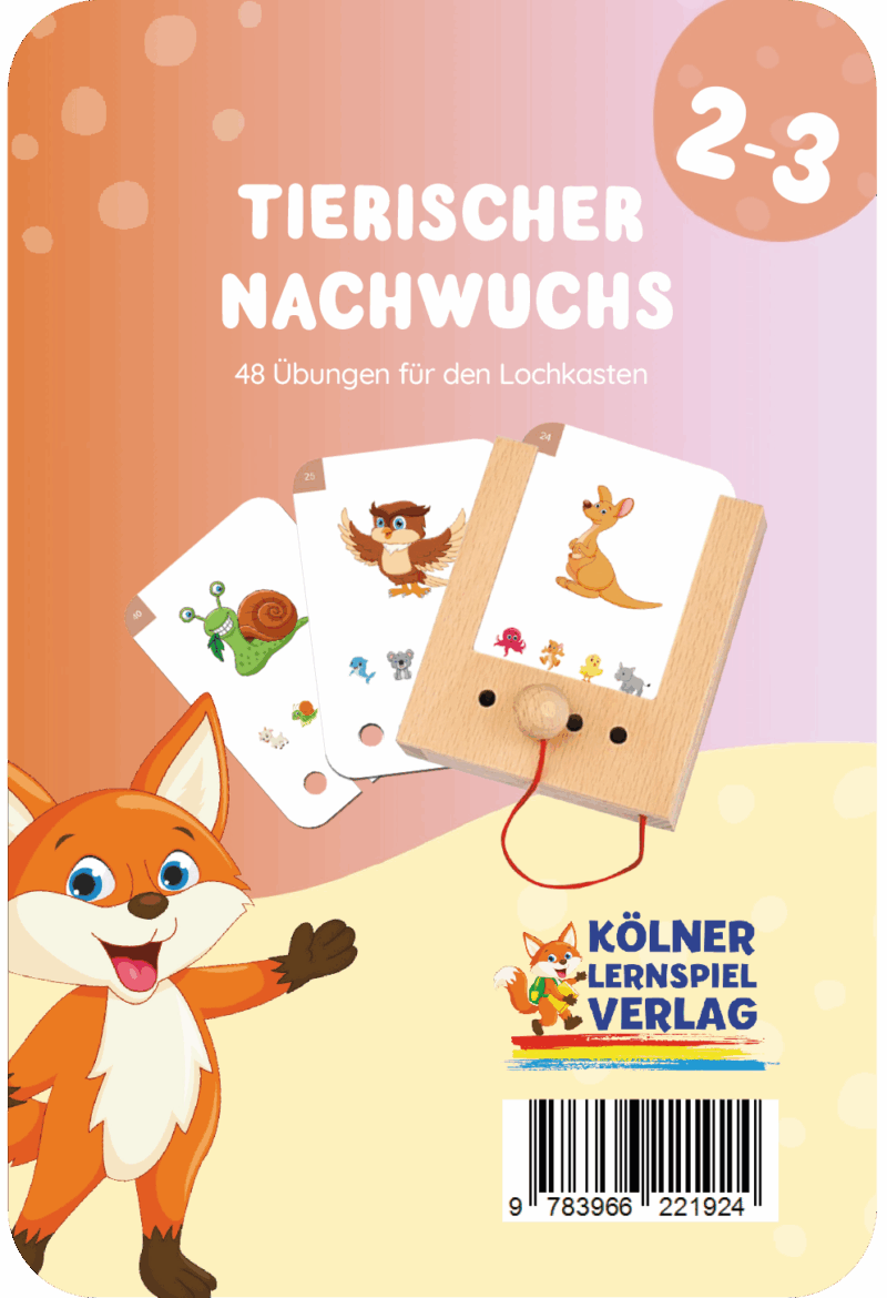 Kölner Lernspieverlag - Spiel Lochkasten (Tierischer Nachwuchs)