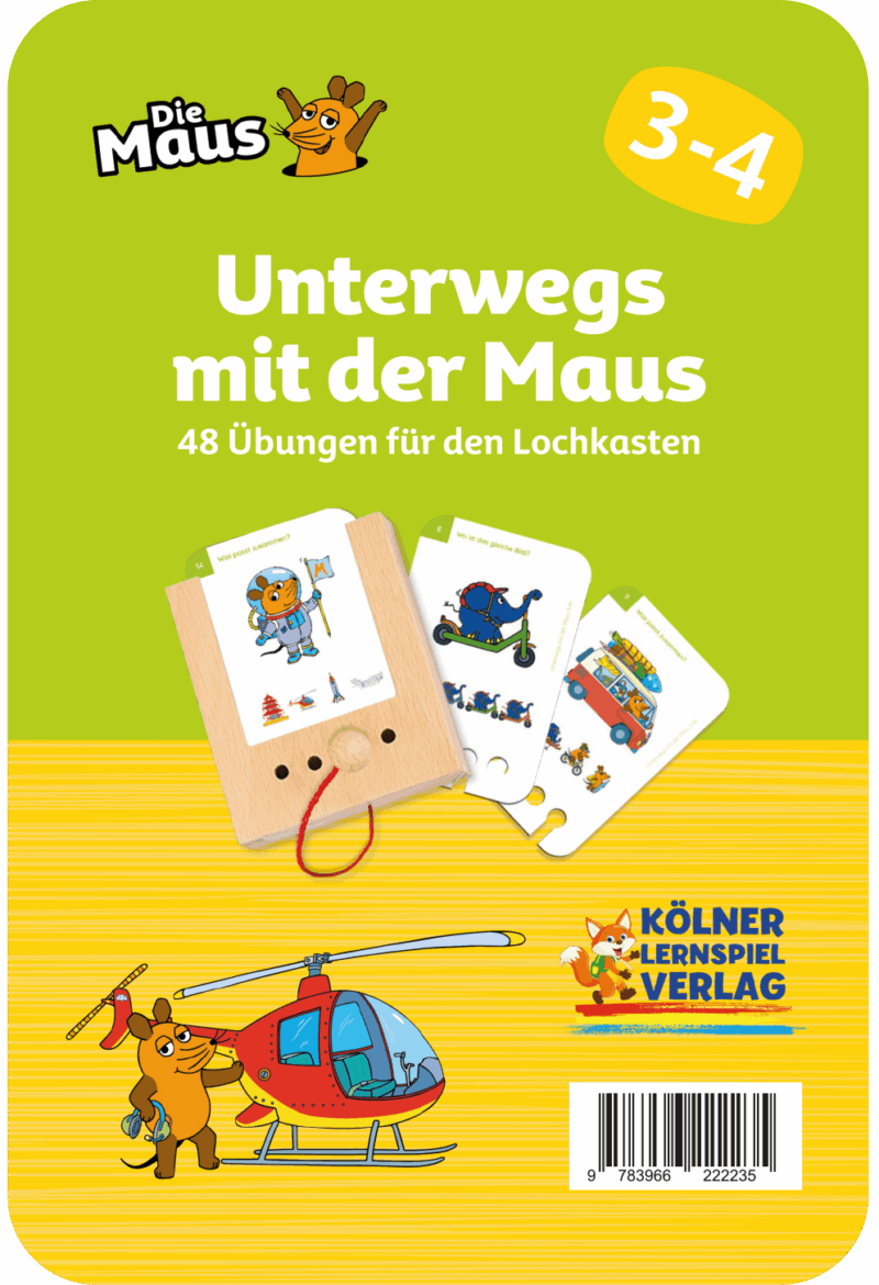 Kölner Lernspieverlag - Spiel Lochkasten (Unterwegs mit der Maus 3-4)