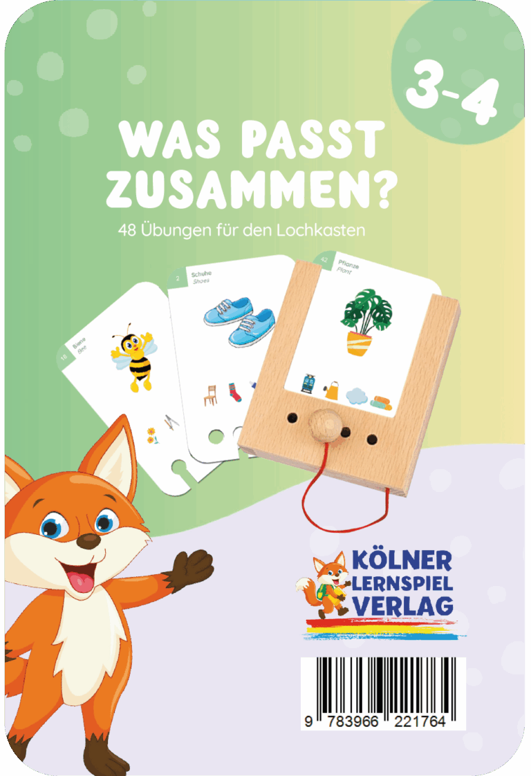 Kölner Lernspieverlag - Spiel Lochkasten (Was passt zusammen? 3-4)