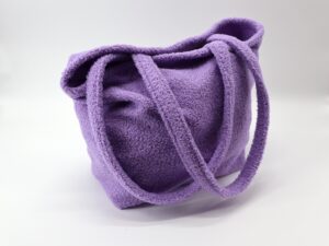 Shopper aus Plüsch - flieder