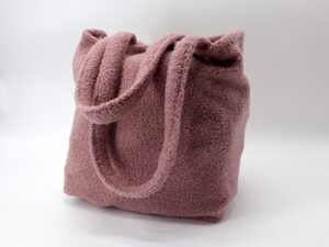 Shopper aus Plüsch - mauve