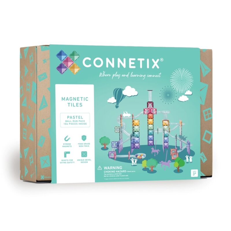 Connetix - Connetix Magnetbausteine Kugelbahn Pastel Ball Run Pack - 106 Teile Connetix - Connetix Magnetbausteine Kugelbahn Pastel Ball Run Pack - 106 Teile