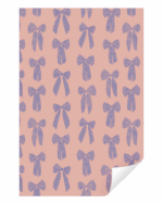 Kadodesign - Geschenkpapier Ole - Große Schleife Litschi + Kornblume