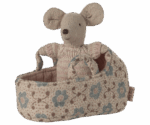 Maileg - Babymaus in Tragetasche - Rose