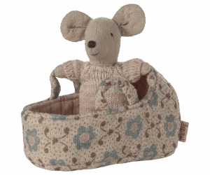 Maileg - Babymaus in Tragetasche - Rose