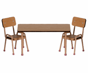 Maileg - Tisch- und Stuhlgarnitur – Dunkle Powder