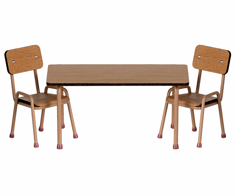 Maileg - Tisch- und Stuhlgarnitur – Dunkle Powder