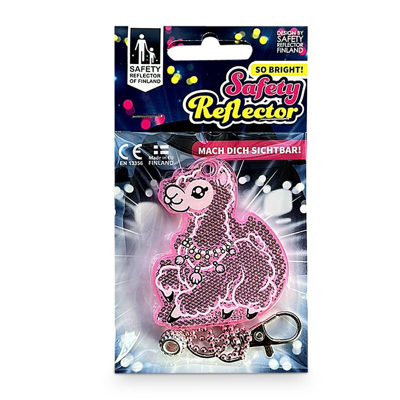 Safety Reflector - Reflektoren "Cute" (Llama rosa) Safety Reflector - Reflektoren "Cute" (Llama rosa)