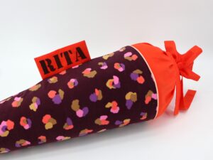 Schultüte "Leo aubergine"