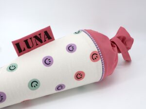 Schultüte "Rosa Smileys"
