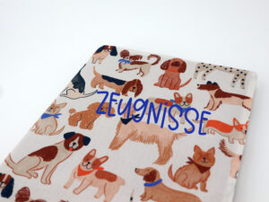 Personalisierte Zeugnismappe "Hunde"