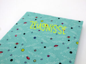 Personalisierte Zeugnismappe "Planeten"