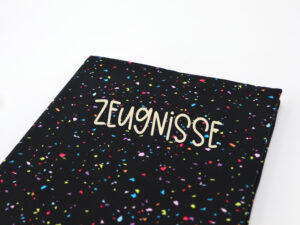 Personalisierte Zeugnismappe "Konfetti"